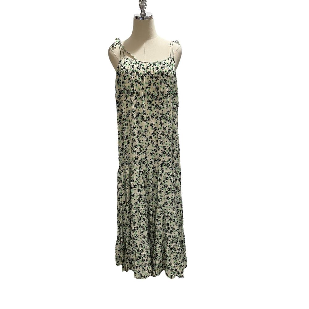 RIXO Herbie‎ Green Floral Print Long Maxi Tent Dress Sz 8 - Picture 5 of 15